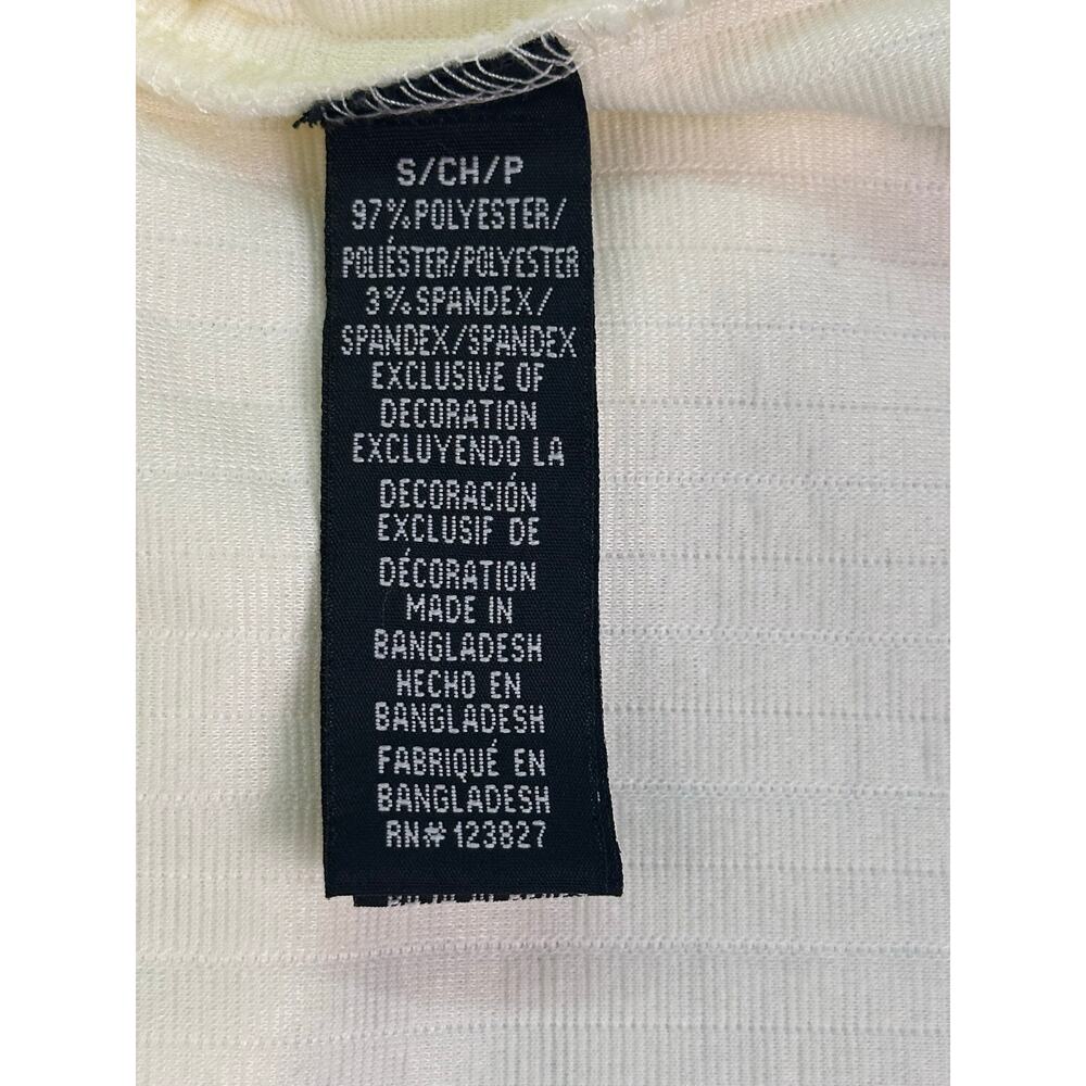 Saints Studio Ivory Ribbed Knit Regular Fit T Shirt Short Sleeve Mens Size Small - Picture 7 of 10